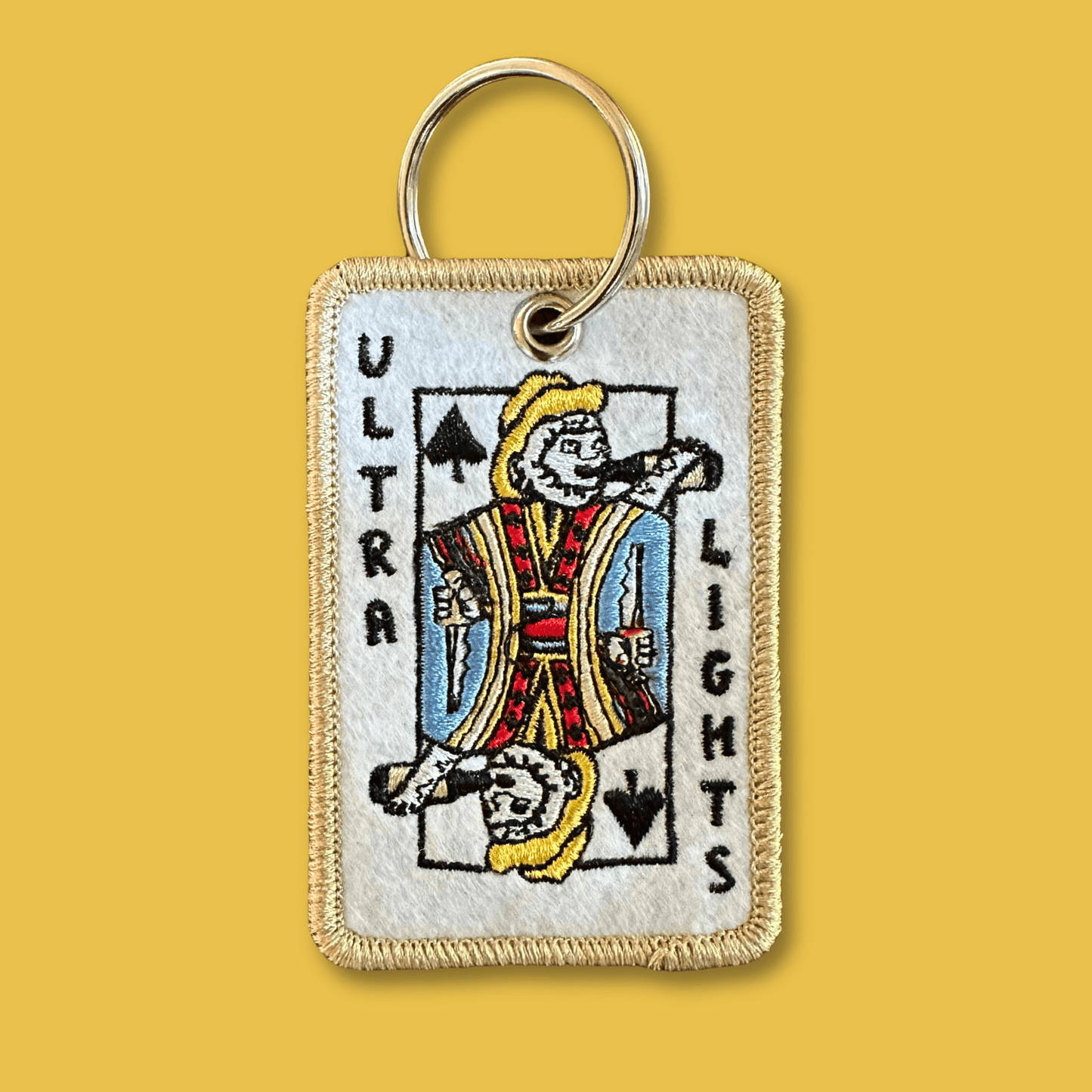 King of Spades Patch Keychain